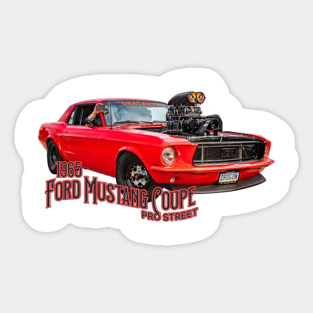 1965 Ford Mustang Coupe Pro Street Sticker by Gestalt Imagery